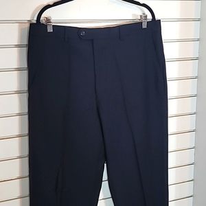 Lanificio Comero Slacks 100% Wool  Partial lining to knee in Front Navy Made In